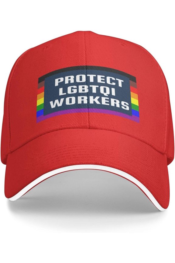 Protect Lgbtqi Workers Hat Rainbow LGBT Rights Pride Gay Baseball Cap Trucker Hat
