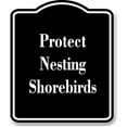 thumbnail image 1 of Protect Nesting Shorebirds BLACK Aluminum Composite Sign 15''x18'', 1 of 9