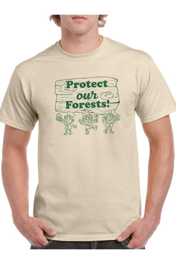 Protect Our Forests! Leprechauns T-Shirt Men -Smartprints Designs, Male Medium