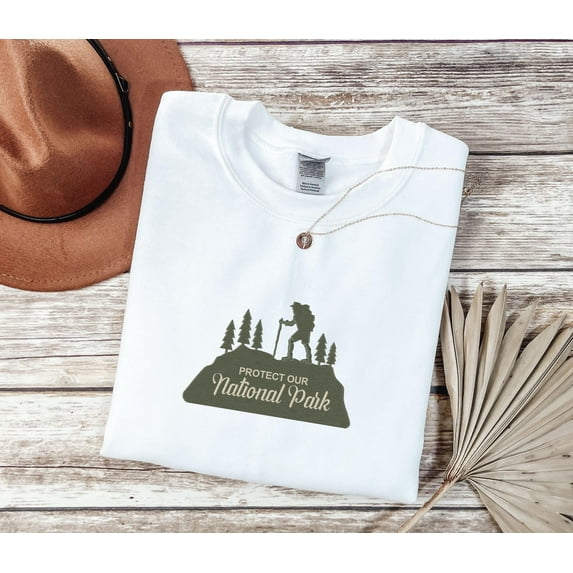 Protect Our National Parks Embroidered Shirt, National Parks Tee, Vintage Style protect our parks, Aesthetic Environmental National Park Tee