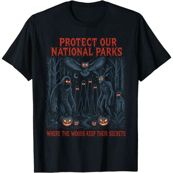 Protect Our National Parks Halloween Cryptid Legends T-Shirt - Walmart.com