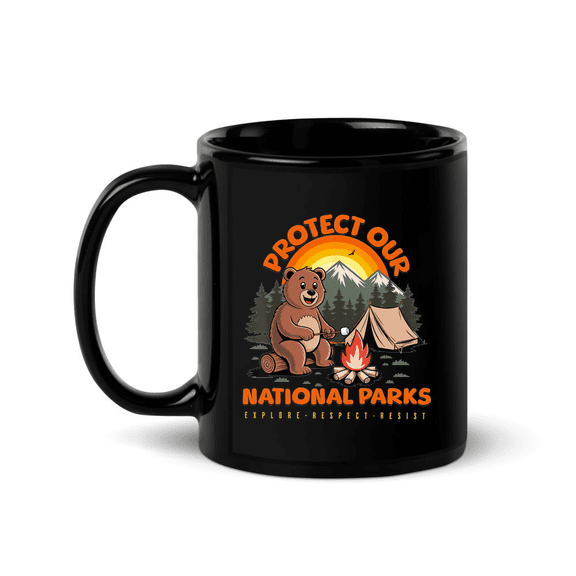 Protect Our National Parks Hiking Camping Cute Bear Mug For Coffee Lover, Funny Ceramic Mug 11Oz-15Oz