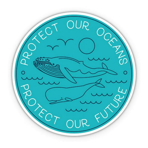 Protect Our Oceans - 12" Vinyl Sticker Waterproof Decal