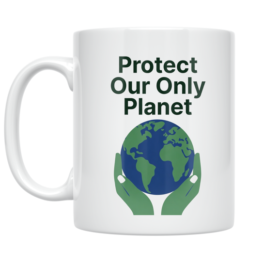 Protect Our Only Planet - Climate Activist - 11 oz Ceramic Coffee Mug