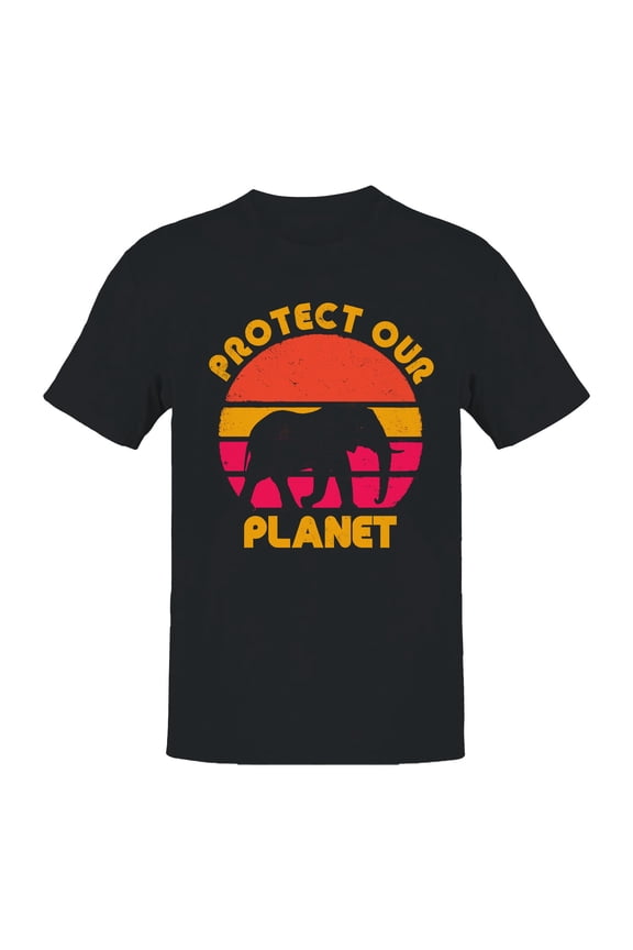 Protect Our Planet Elephant Sunset Men's T-shirt