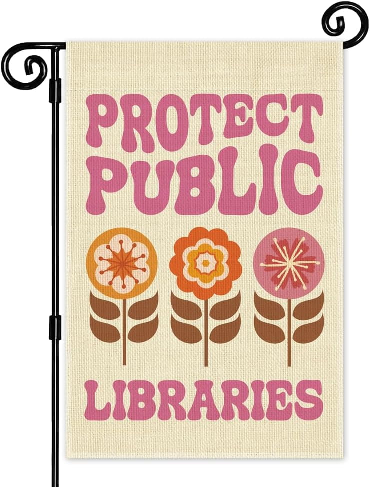 Protect Public Libraries Garden Flag, Double Sided Yard Outdoor ...