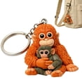 thumbnail image 1 of Protect Punch Monkey Keychain, 3D Cute Monkey Holding Plush Toy Hanging Keychain for Backpack Purse Car Keys Gift, 1 of 8