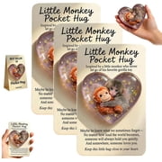 Protect Punch The Monkey Pocket Hug,Punch Monkeys Companion,Little Monkey Pocket Hugs with Cards, Emotional Support Thoughtful Gifts for Friends Family