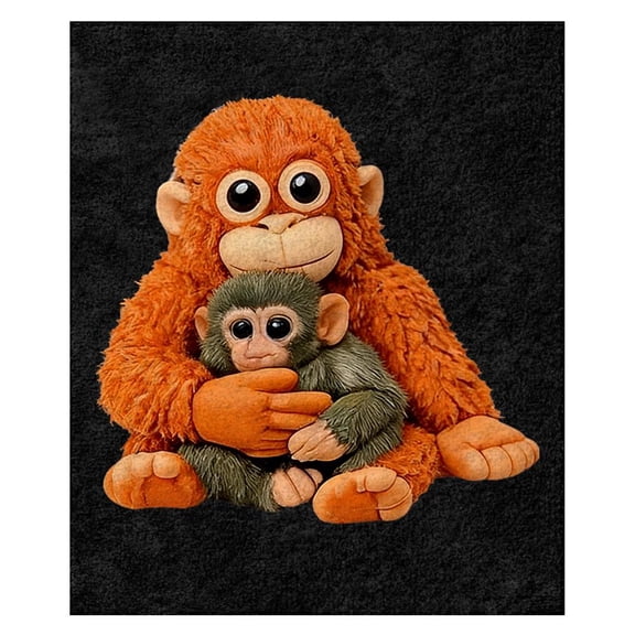 Protect Punch Monkey Throw Blanket, Soft Flannel Fleece Bedding for Living Room Decor, Cozy Vintage Print Gifts for Adults Women Men