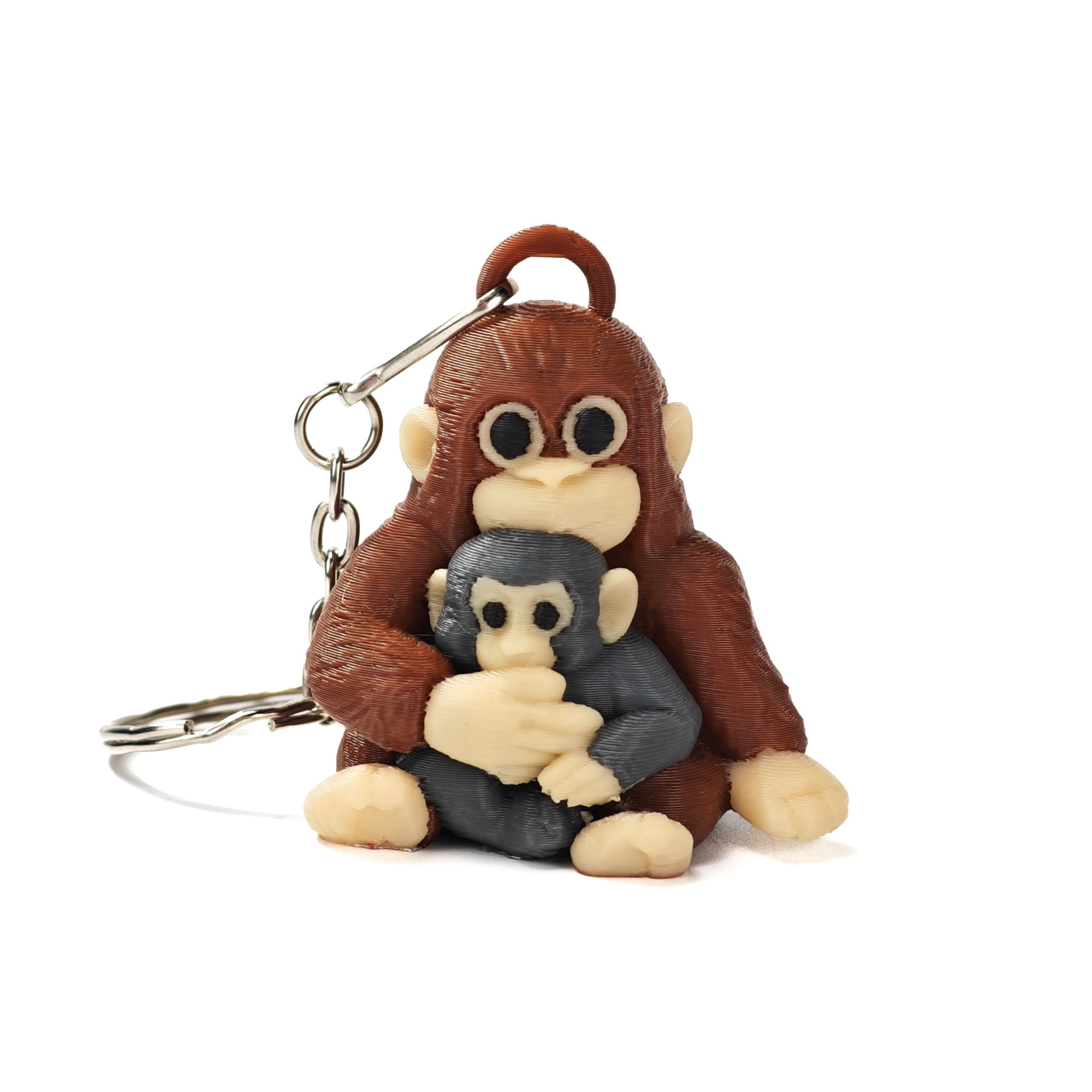 Monkees Keychains Protect Punch The Monkey Keychain, 3D Cute Monkey Holding Plush Toy ...