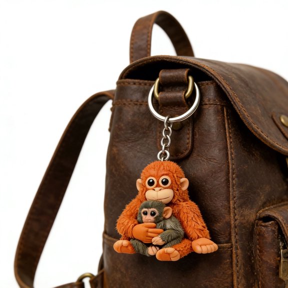 Protect The Monkey | Cute Monkey Holding | Three Dimensional Monkey Statue Keychain Decoration Can Be Hung On For Decoration