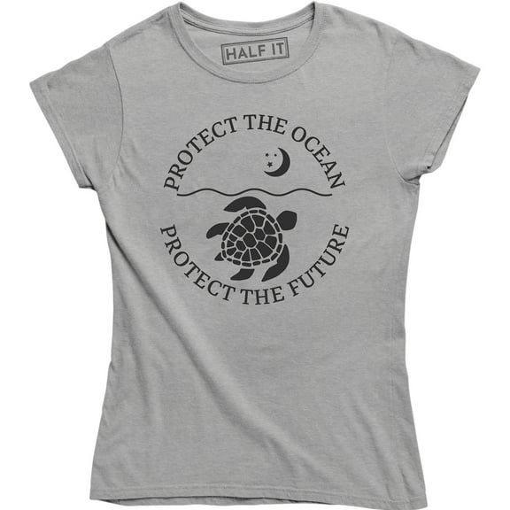 Protect The Ocean Protect The Future Turtle Life Beach Fish Fashion Women T-Shirt