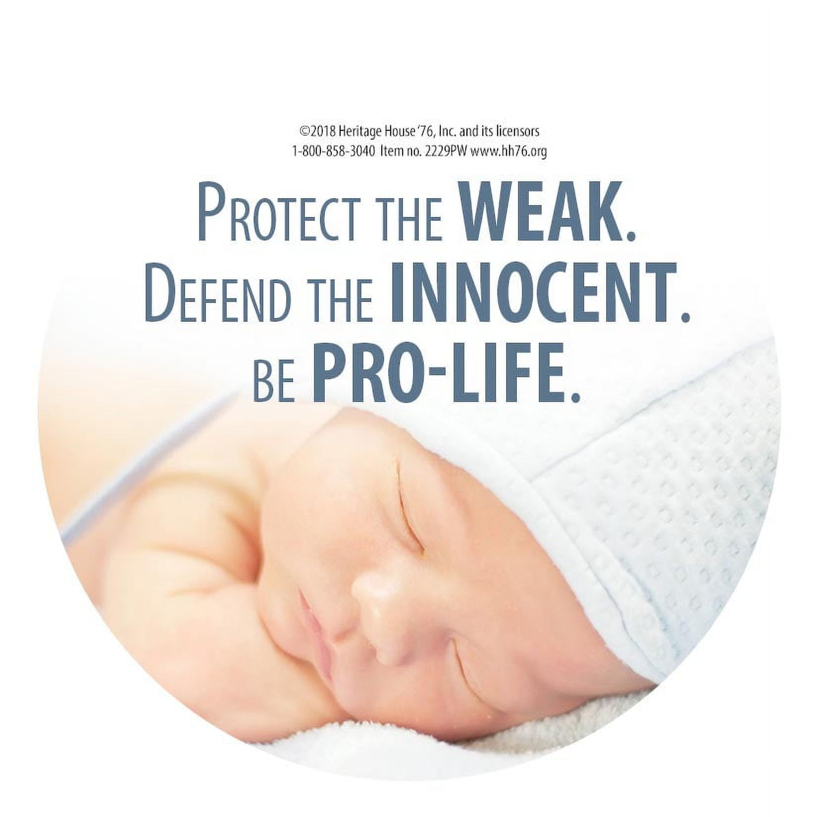 Protect The Weak Pro-Life Button (Pack of 25)