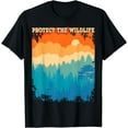 thumbnail image 1 of Protect The Wildlife Trees Shirt Retro Vintage Nature Forest T-Shirt, 1 of 3