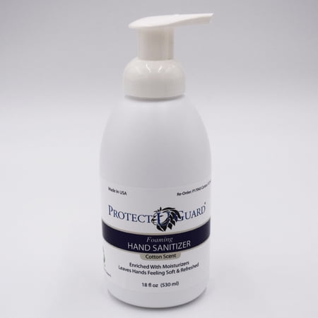 Protect U Guard Foaming Alcohol Hand Sanitizer, Cotton Scent, 18 Ounce