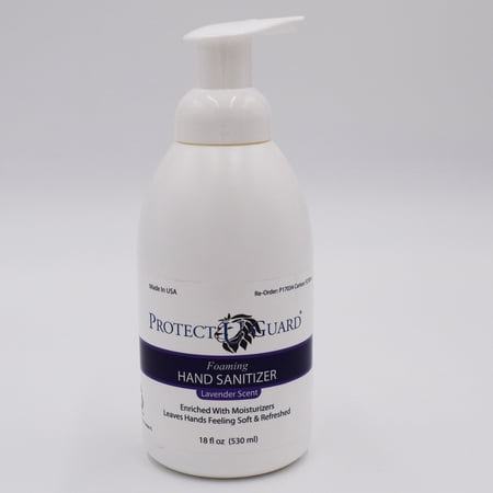 Protect U Guard Foaming Alcohol Hand Sanitizer, Lavender Scent, 18 Ounce