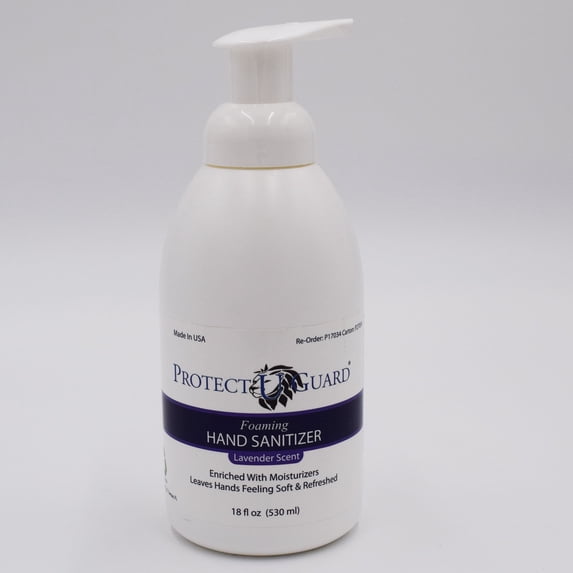Protect U Guard Foaming Alcohol Hand Sanitizer, Lavender Scent, 18 Ounce