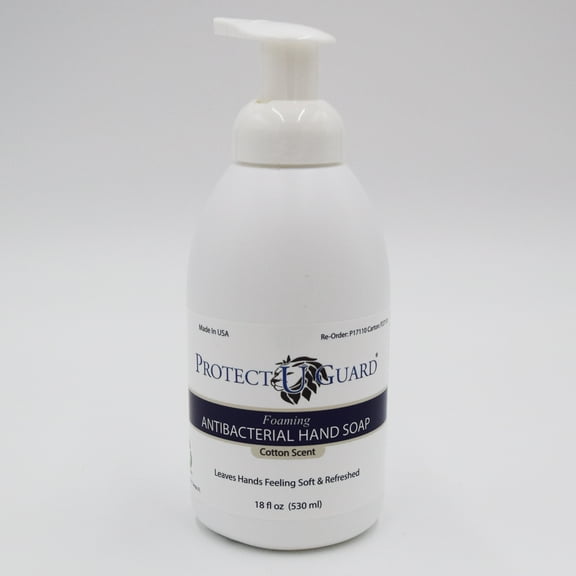 Protect U Guard Foaming Antibacterial Hand Soap, Cotton Scent, 18 Ounce