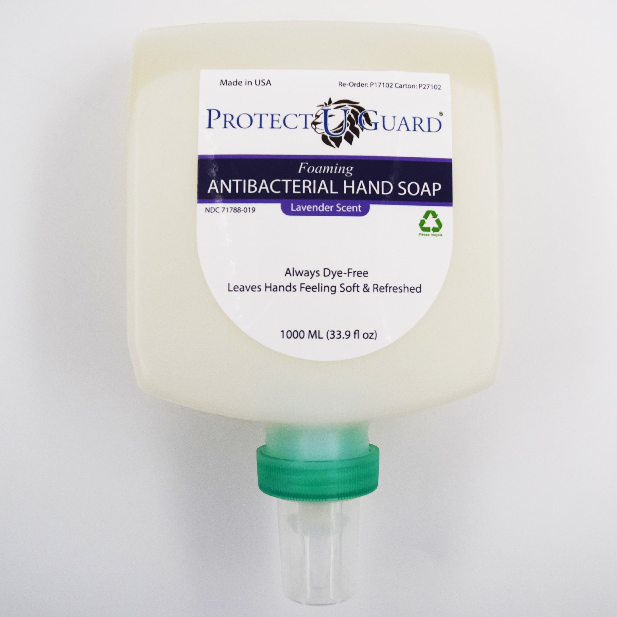 Protect U Guard Foaming Antibacterial Hand Soap, Lavender Scent, 1