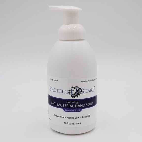 Protect U Guard Foaming Antibacterial Hand Soap, Lavender Scent, 18 Ounce