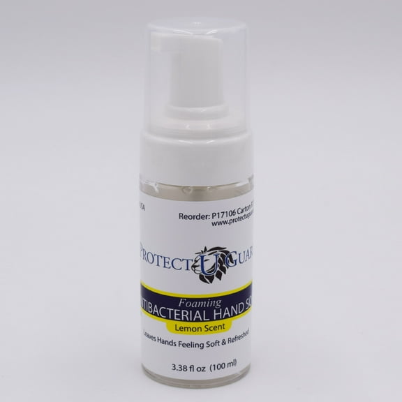 Protect U Guard Foaming Antibacterial Hand Soap, Lemon Scent, Travel Size