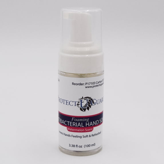 Protect U Guard Foaming Antibacterial Hand Soap, Watermelon Scent, Travel Size