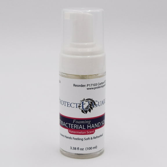 Protect U Guard Foaming Antibacterial Hand Soap, Watermelon Scent, Travel Size