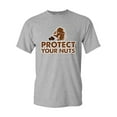 thumbnail image 1 of Protect Your Nuts Funny DT Adult T-Shirt Tee, 1 of 2
