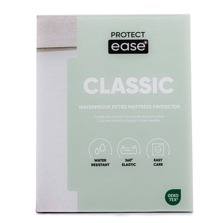 ProtectEase Classic Queen Waterproof Fitted Mattress Protector