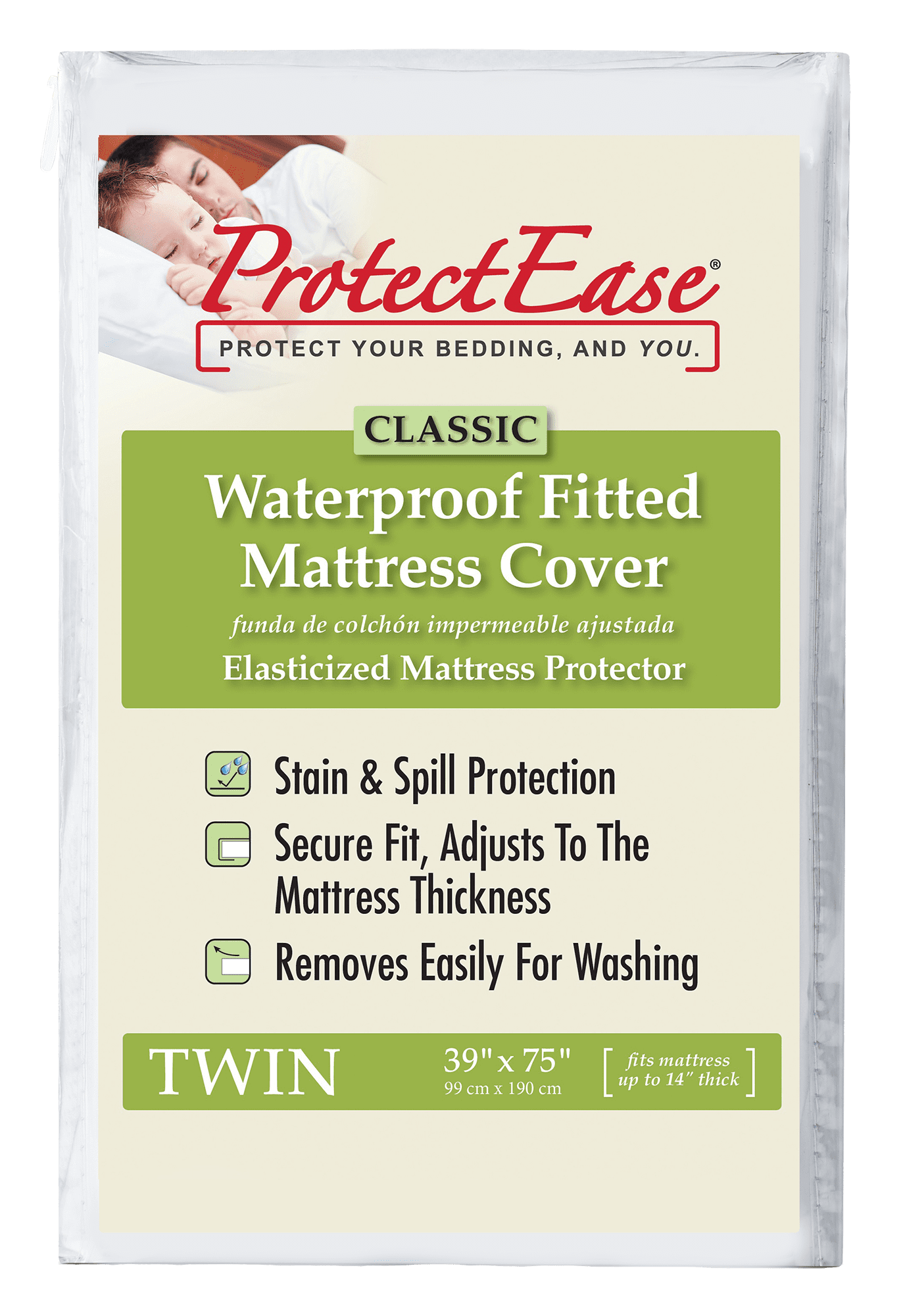 Twin Classic Waterproof Fitted Mattress Protector