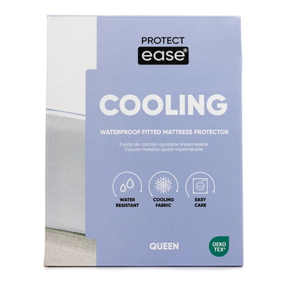 Cooling Fitted Mattress Protector with Mesh Sidewalls, FULL Size