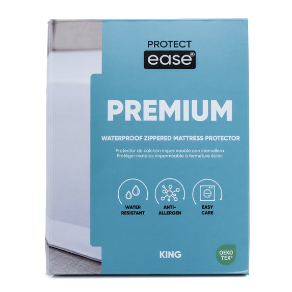 ProtectEase Waterproof Zippered Polyester Mattress Encasement, Full