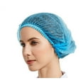 thumbnail image 1 of ProtectX 100 Pack Blue Disposable Hair Nets, Elastic Head Cover, Bouffant Caps, Sanitation Head Cover for Food Service, Spa Men & Women - 21 inch, 1 of 7
