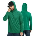 thumbnail image 1 of ProtectX 2-Pack High Visibility Lightweight Long Sleeve Hoodie, Sun Protection UPF 50+ Quick-Dry, SPF UV Shirt, Active Wear - Forest Green, X-Large, 1 of 11
