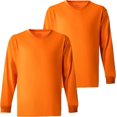 thumbnail image 1 of ProtectX 2-Pack High Visibility Long Sleeve Construction Work T-Shirts, Comfortable Cotton Blend Men's Athletic Shirt, 1 of 4