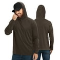 thumbnail image 1 of ProtectX 2-Pack Men High Visibility Lightweight Long Sleeve Hoodie, UPF 50+ Sun Protection T Shirts, SPF Outdoor UV Shirt Dark Brown X-Large, 1 of 9