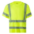 thumbnail image 1 of ProtectX Class 3 High Visibility Shirts for Men Reflective Safety Hi Vis T Shirt Short Sleeve Construction Work Shirt Green Large, 1 of 7