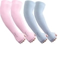 thumbnail image 1 of ProtectX Cooling Arm Sleeves Unisex Tattoo Cover Up, Pink & Blue, 2-Pairs, 1 of 9