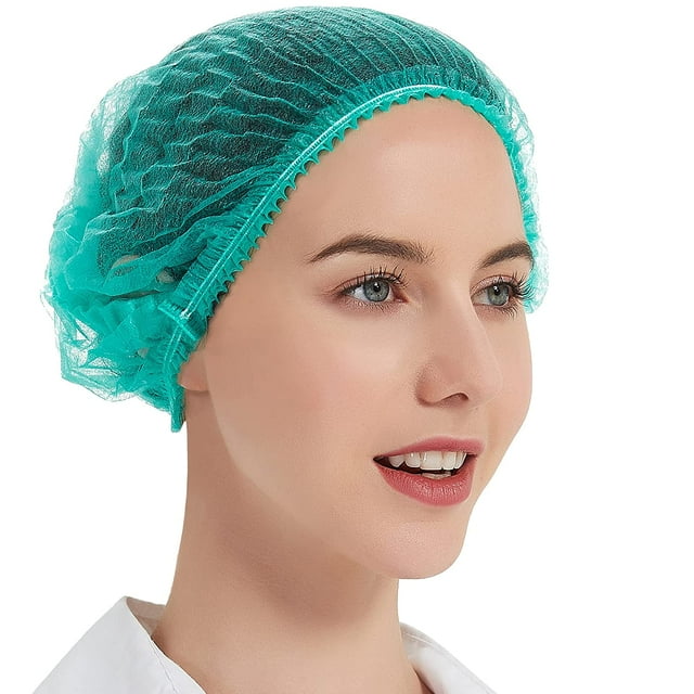 ProtectX Disposable Bouffant (Hair Net) Caps Hair Head Cover Nets 21 ...