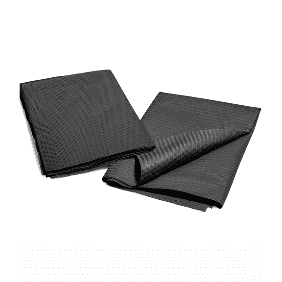 ProtectX Disposable Dental Bibs Napkin, Patient, Tattoo, Upgraded Quality, Soft and High Absorbent Waterproof, 13" x 18" Black 50 PCS