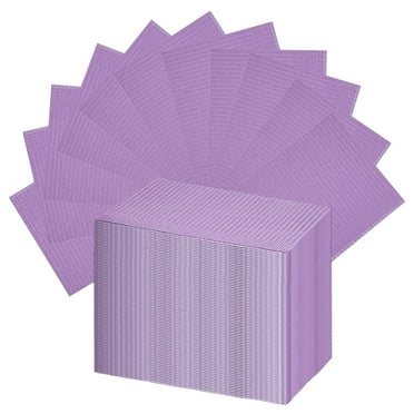 ProtectX Disposable Dental Bibs Napkin, Patient, Tattoo, Upgraded Quality, Soft and High Absorbent Waterproof, 13" x 18" Purple 50 PCS