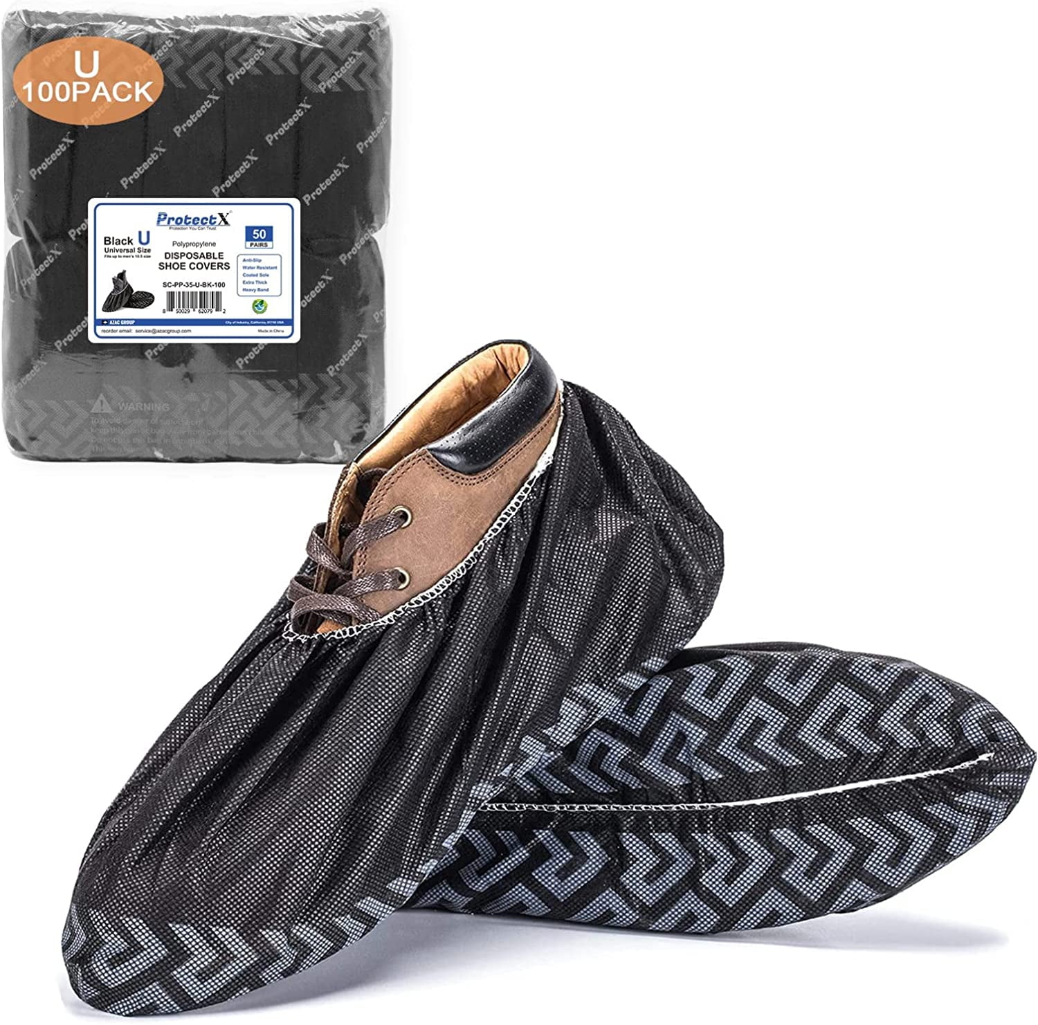 NOGIS Blue Shoe Covers Disposable,400G/100 Pack(50 Pairs) Non-Woven  Booties,Non-Slip,Durable Leakproof for Indoor/Outdoor, Protects  Carpets/Floors - One Size Fits Most 