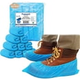 thumbnail image 1 of ProtectX Disposable Shoe & Boot Covers, XL Extra Large, 200-pack (100 pairs), Waterproof, Slip Resistant, Durable CPE plastic, Fits up to Men’s 14 US Size and All Women’s US Size Shoes, 1 of 6