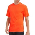 thumbnail image 1 of ProtectX Hi Vis Shirts for Men, High Visibility Short Sleeves Shirt, Reflective Safety Shirts for Men, Construction Work Shirts, Comfortable, Breathable, Orange, X Large, 1 of 7