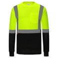 thumbnail image 1 of ProtectX High Visibility Long Sleeve Shirts Reflective Hi Vis Safety Shirt for Men Class 2 Construction Shirt 1 Pack Green Medium, 1 of 6