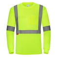 thumbnail image 1 of ProtectX High Visibility Long Sleeve Shirts Reflective Hi Vis Safety Shirt for Men Class 2 Construction Shirt 1 Pack Green Small, 1 of 5