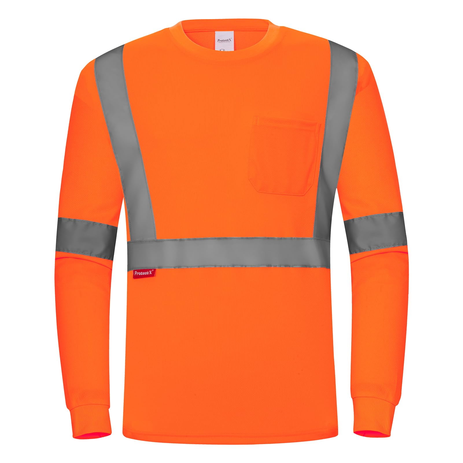 ProtectX High Visibility Long Sleeve Shirts Reflective Hi Vis Safety ...