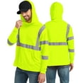 thumbnail image 1 of ProtectX High Visibility Long Sleeve Shirts Reflective Hi Vis Safety Shirt for Men Class 3 Construction Shirt 1 Pack Hoodie Green 3X Large, 1 of 7