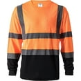 thumbnail image 1 of ProtectX High Visibility Organe Heavy-duty Long Sleeve Reflective Safety T-Shirt Type R Class2, US Size XXL, 1 of 4