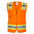 thumbnail image 1 of ProtectX High Visibility Reflective Safety Vest for Men Women Hi Vis Work Construction Vest with Pockets Class 2 Neon Orange XX-Large 3 Pack, 1 of 7